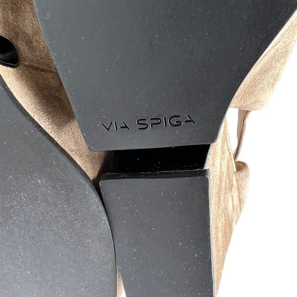 VIA SPIGA Fawn Suede Peep Toe Platform 7.5 - Picture 9 of 9